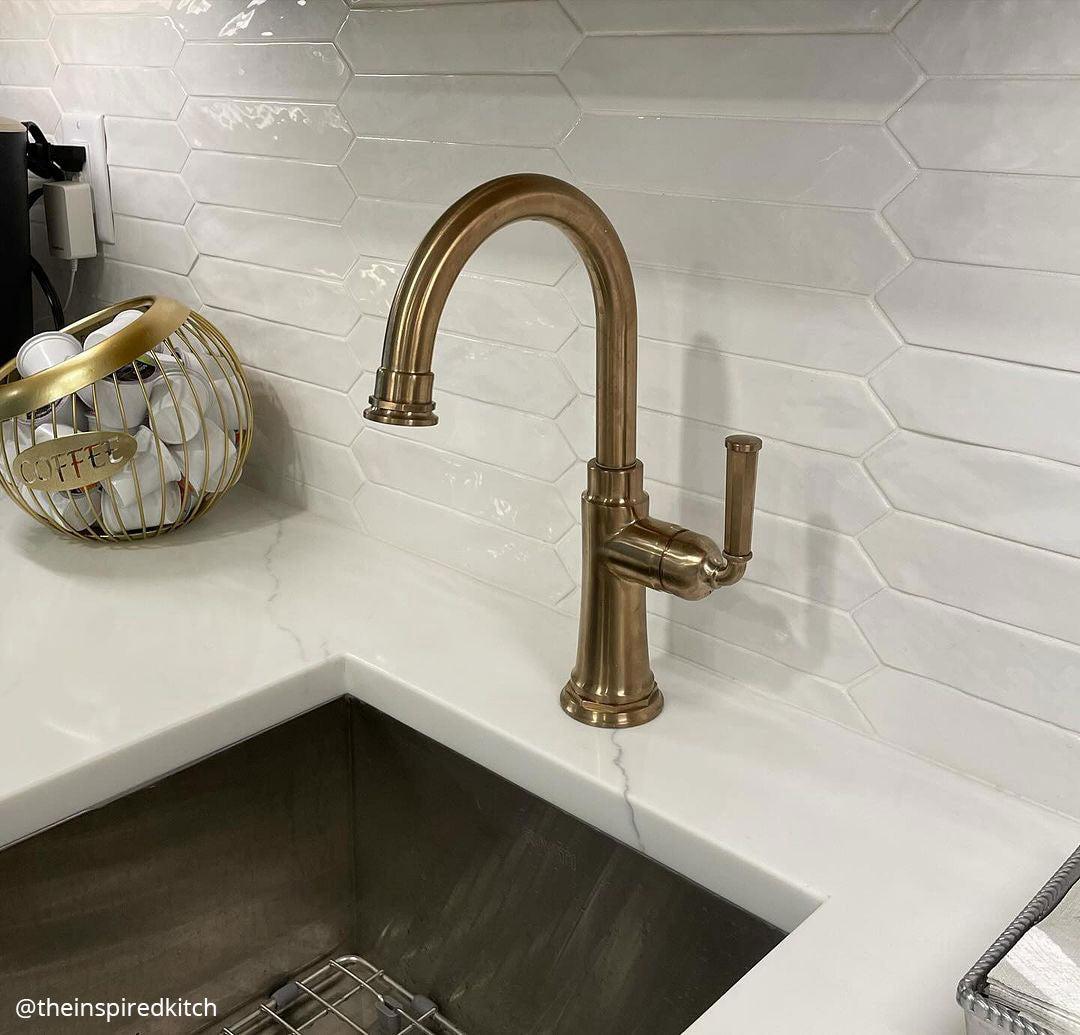 Picchetto White Gloss Ceramic Picket Tile | Tile Club