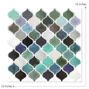 Moroccan Green Arabesque Vinyl Peel and Stick Tile | Tile Club