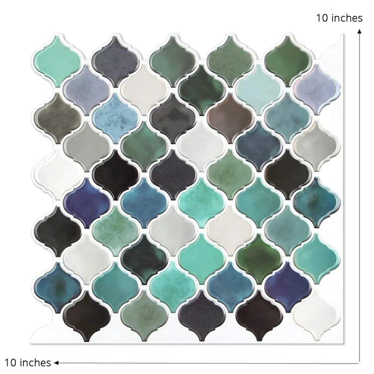 Moroccan Green Arabesque Vinyl Peel and Stick Tile | Tile Club