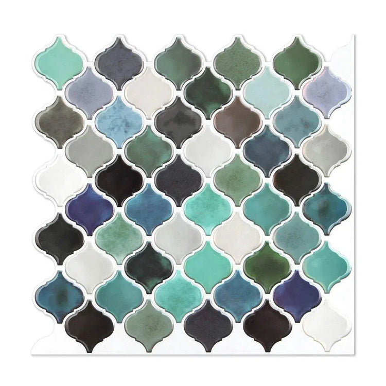 Moroccan Green Arabesque Vinyl Peel and Stick Tile Sample