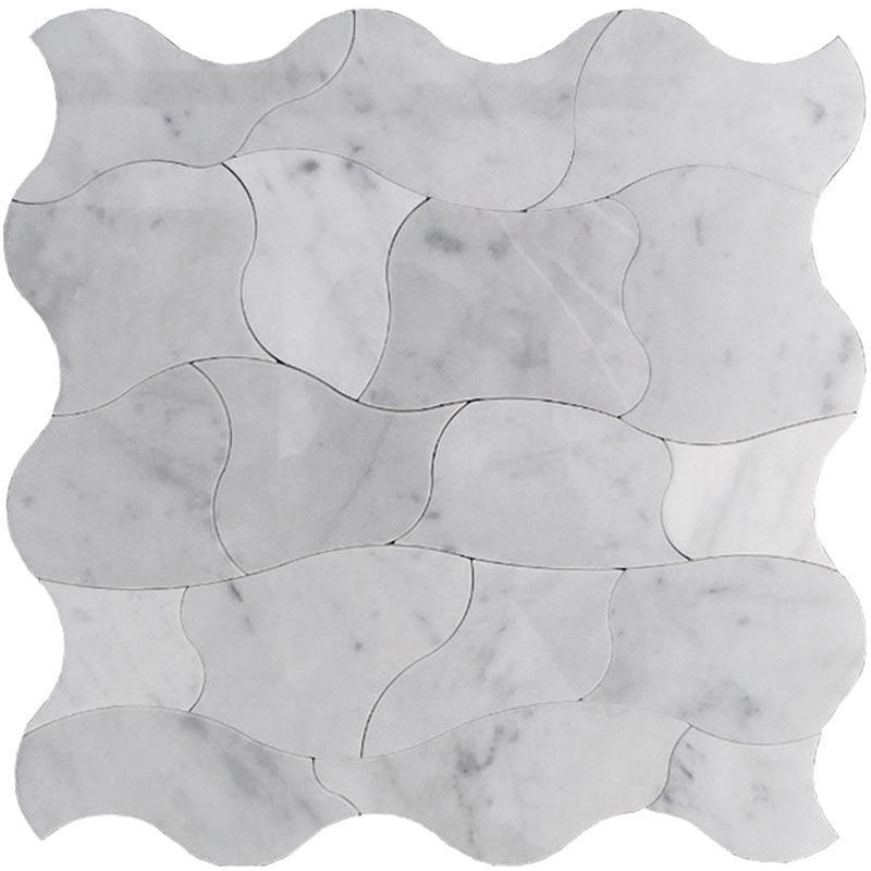 Timeless Carrara Marble Waterjet Tile | Tile Club | Position1