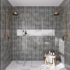 Tira Blue Ceramic Ribbon Tile | Tile Club
