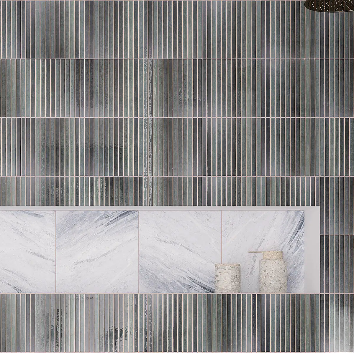 Tira Blue Ceramic Ribbon Tile | Tile Club