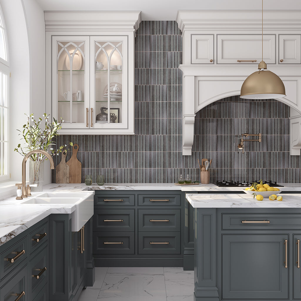 Tira Blue Ceramic Ribbon Tile | Tile Club