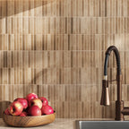 Tira Chocolate Ceramic Ribbon Tile Sample