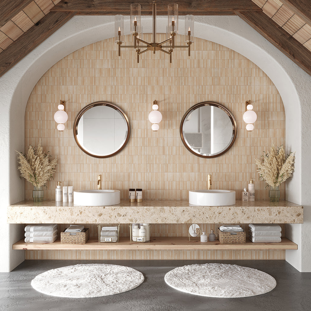 Tira Dune Sand Ceramic Ribbon Tile | Tile Club