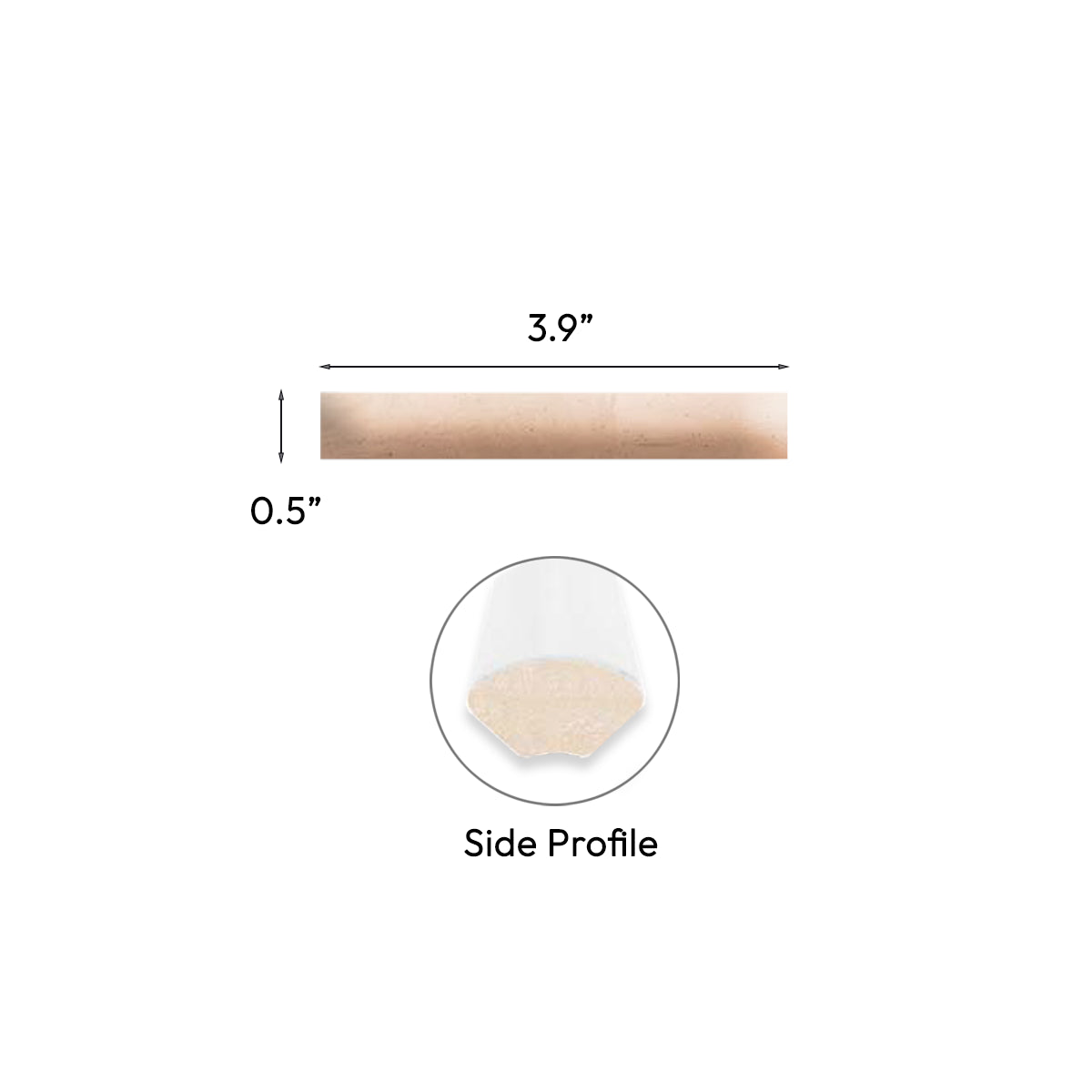 Tira Dune Sand Ceramic Pencil Tile Trim | Tile Club