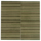 Tira Green Ceramic Ribbon Tile | Tile Club