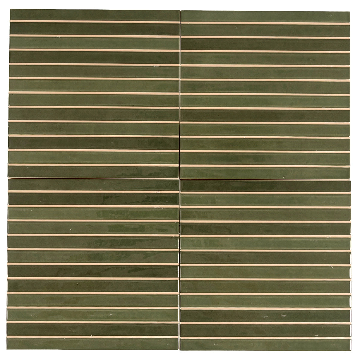 Tira Green Ceramic Ribbon Tile | Tile Club