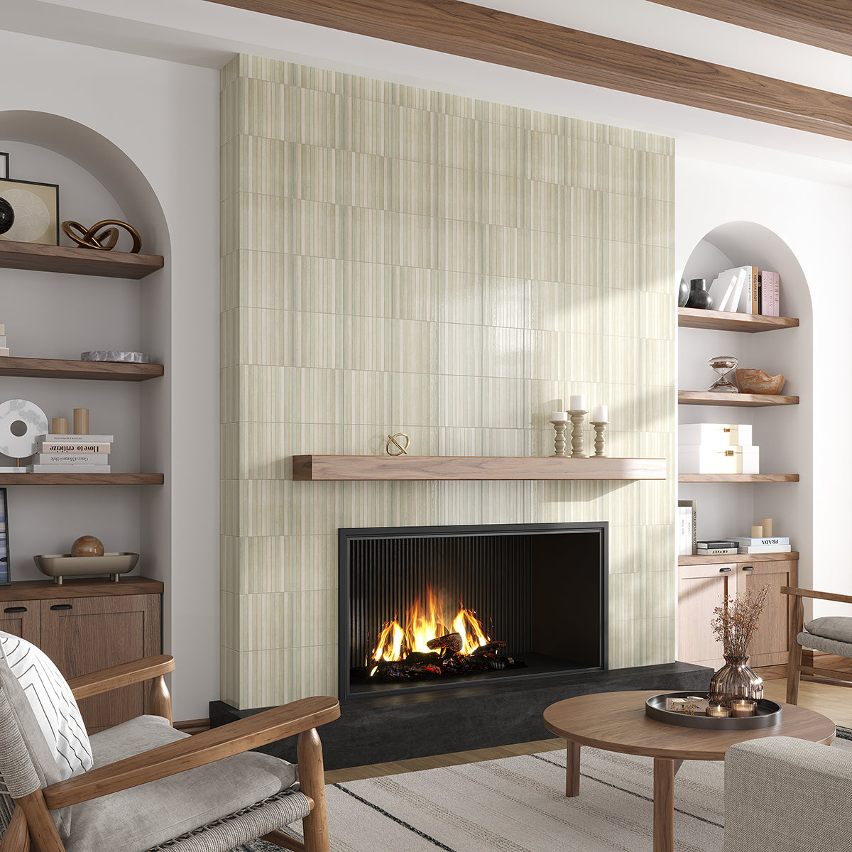 Tira Mint Ceramic Ribbon Tile | Tile Club