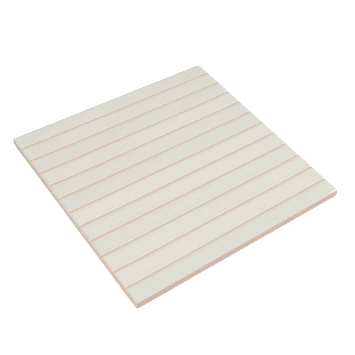 Tira White Ceramic Ribbon Tile