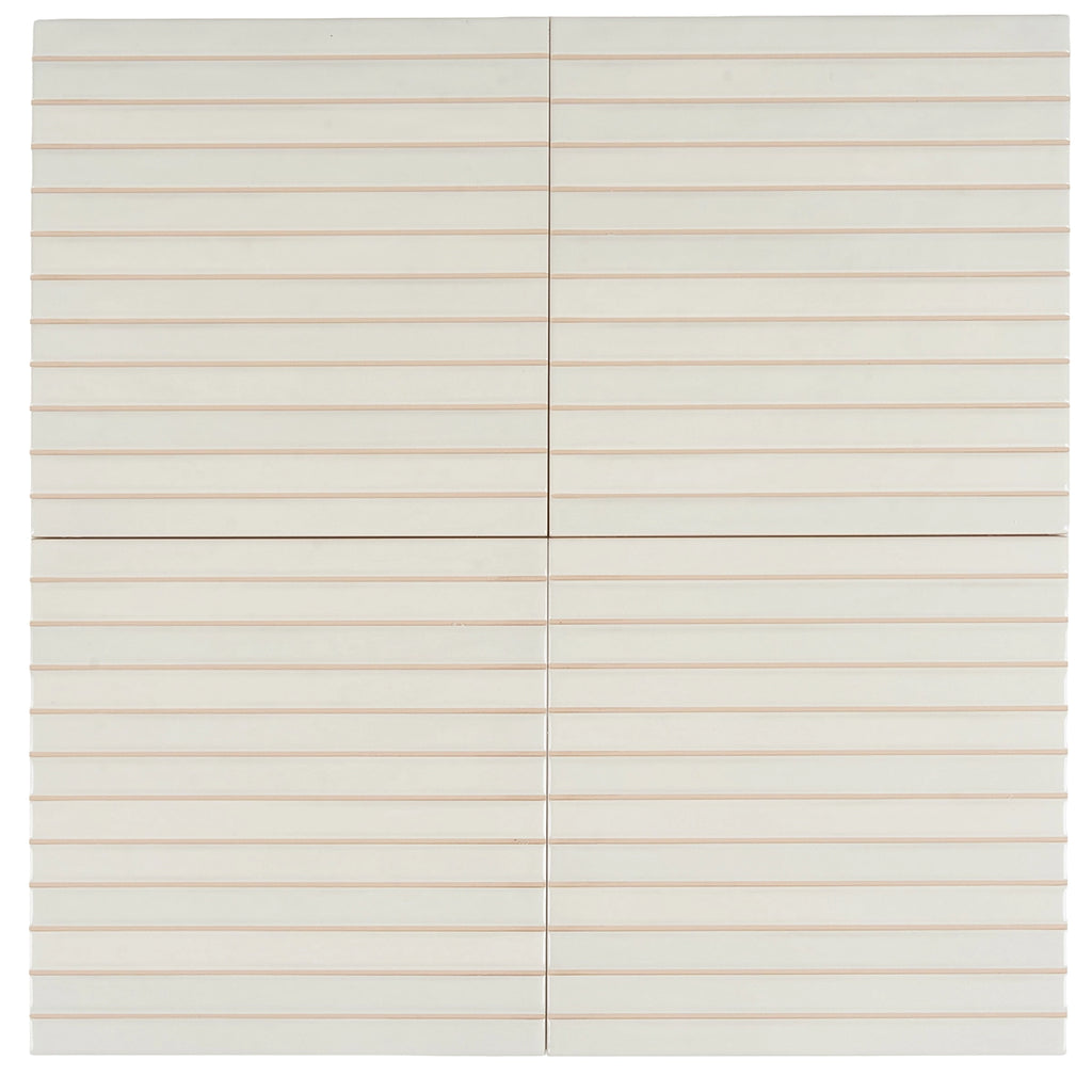 Tira White Ceramic Ribbon Tile | Tile Club