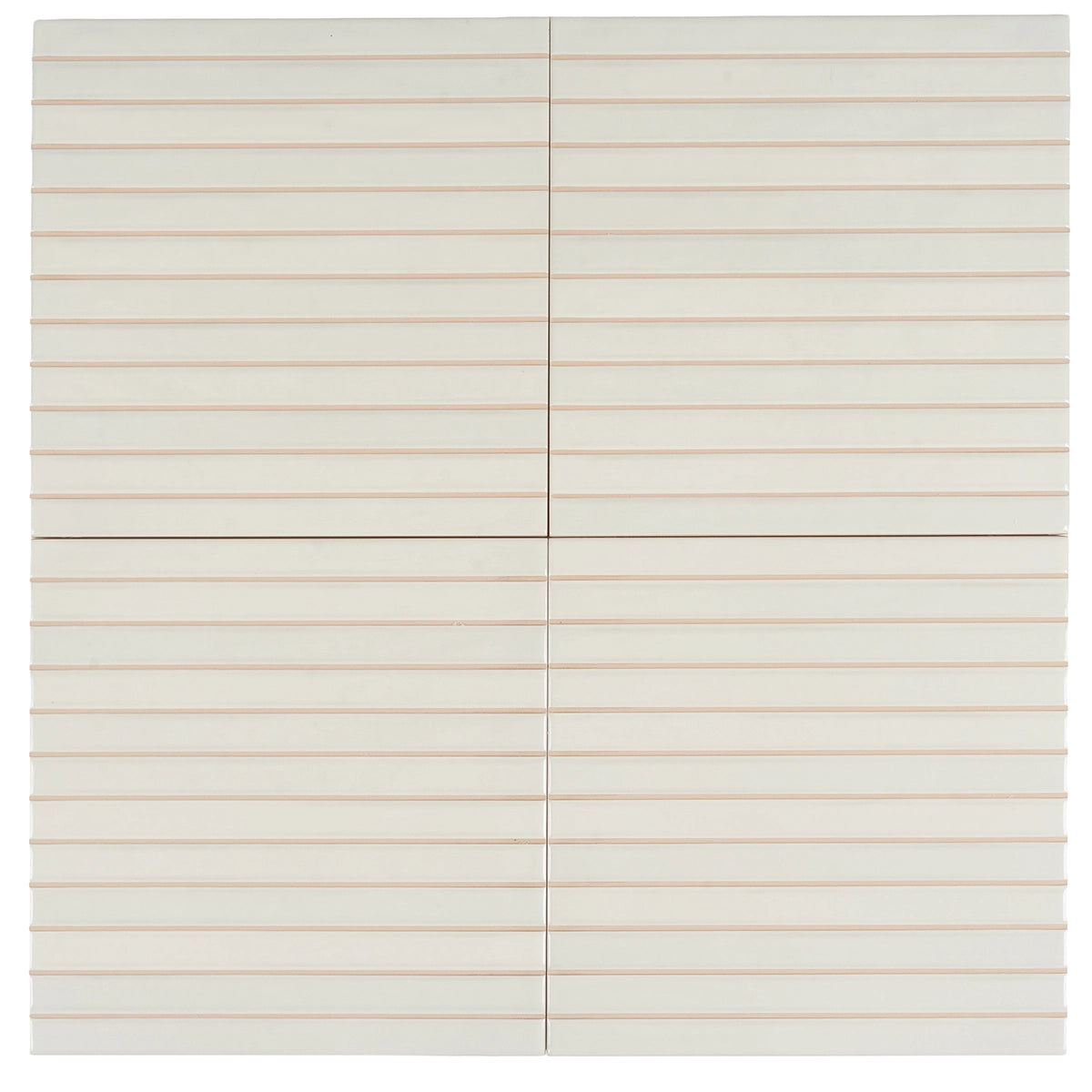Tira White Ceramic Ribbon Tile