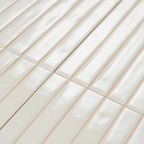 Tira White Ceramic Ribbon Tile | Tile Club