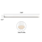 Tira White Ceramic Pencil Tile Trim