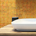 Topaz Pearlescent Squares Glass Tile | Tile Club