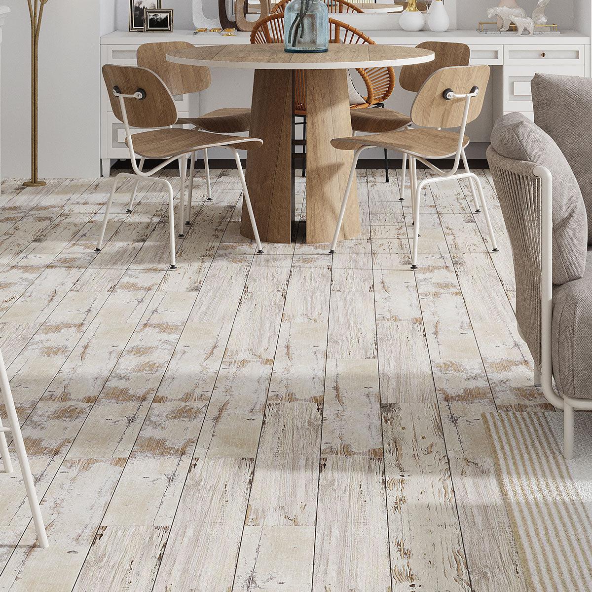 Tribeca Miel Whitewashed Wood Look Floor Tiles