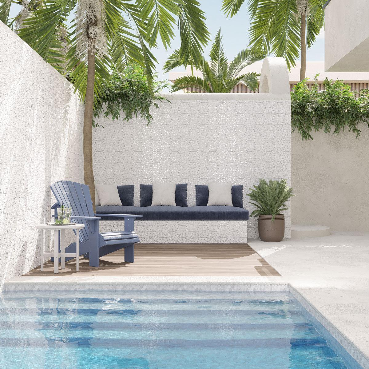 Tropical Sand Terrazzo Hex Porcelain Tile | Tile Club