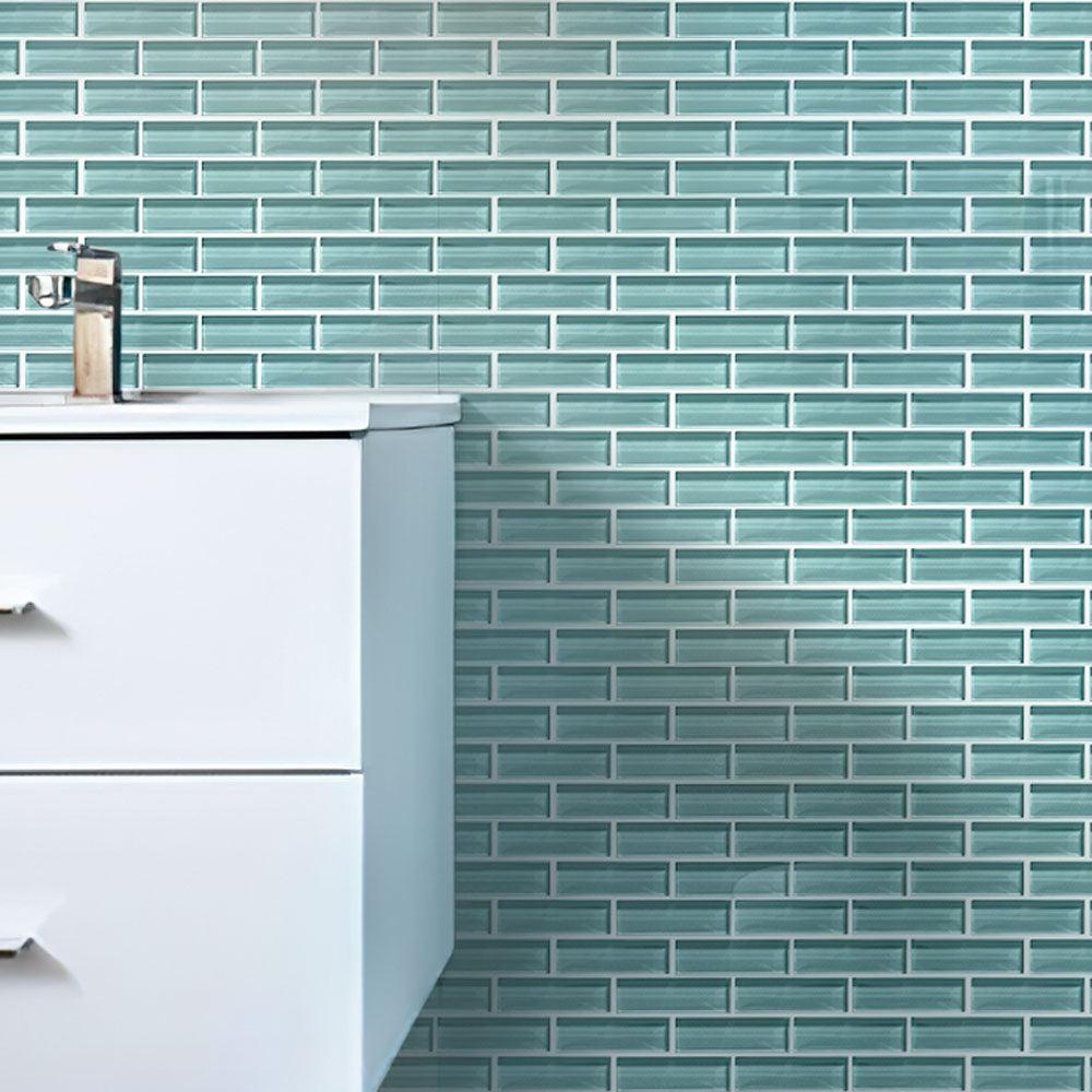 Turquoise Glass Brick Tile | Tile Club
