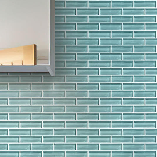 Turquoise Glass Brick Tile | Tile Club
