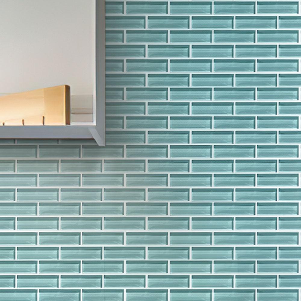 Turquoise Glass Brick Tile | Tile Club