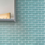 Turquoise Glass Brick Tile | Tile Club