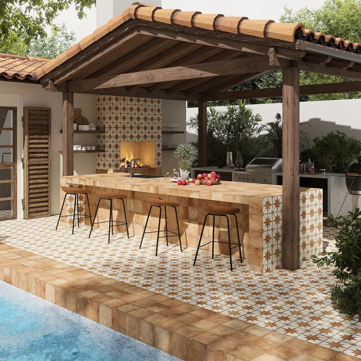 Ursa Terracotta Square 7.87x7.87 Porcelain Tile | Tile Club