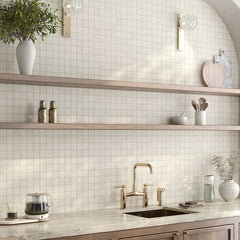 Velo Ivory Porcelain Mosaic Tile