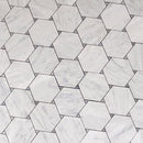Victoria White Carrara Hexagon Marble Tile | Tile Club