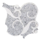 Villa Bianco Carrara & Thassos Micro Mosaic Tile | Tile Club | Modern villa bianco carrara tile design