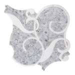 Villa Bianco Carrara & Thassos Micro Mosaic Tile | Tile Club | Modern villa bianco carrara tile design