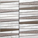 Villa Pyramids White Marble & Glass Mosaic Tile
