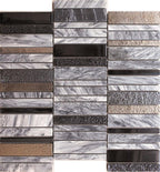 Villa Rapids Blue Glass & Marble Mosaic Tile | Tile Club |