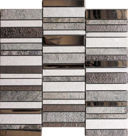 Villa Rapids Quartz and Glass Mosaic Tile