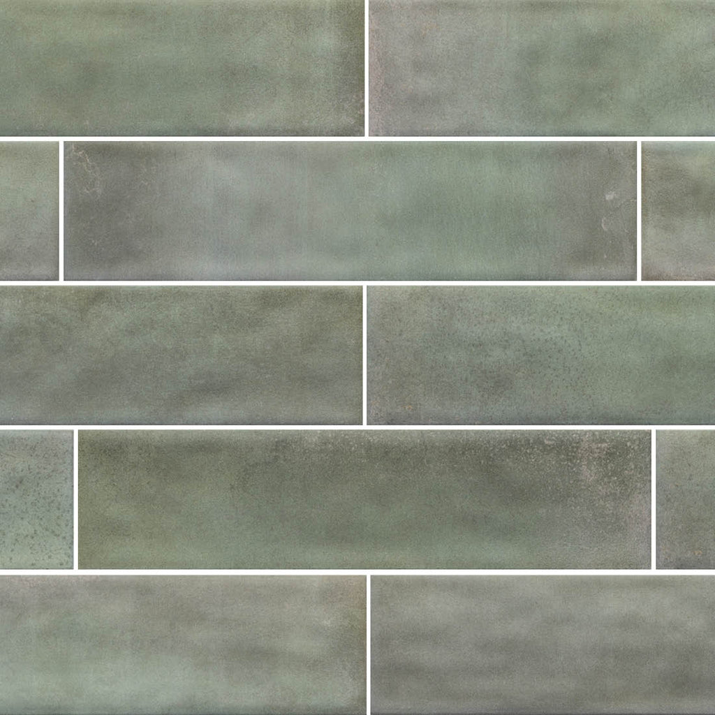 Vinton Agave Gloss Ceramic Subway Tile 4"x16"