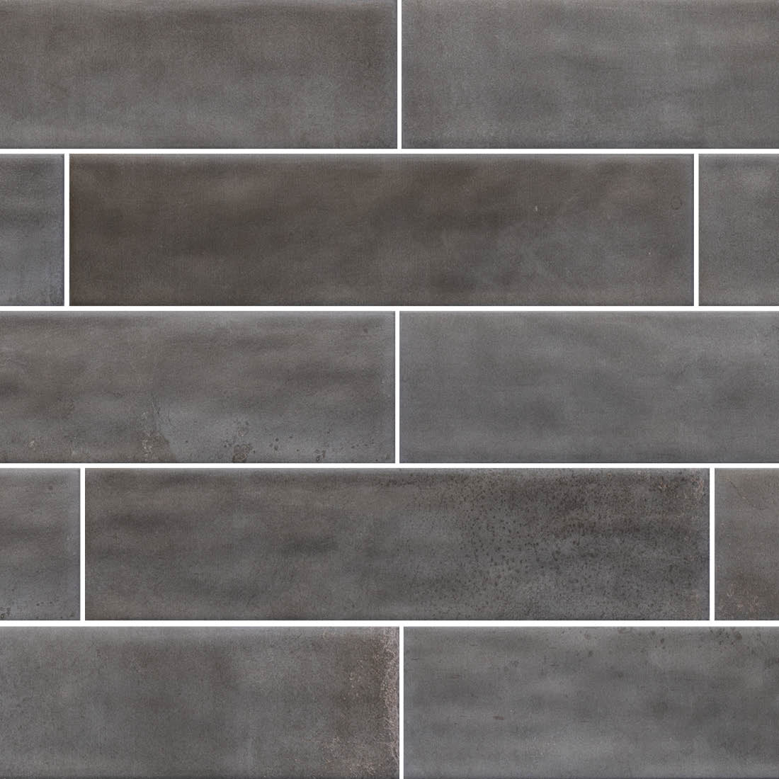 Vinton Carbon Gloss Ceramic Subway Tile Sample 4"x16"