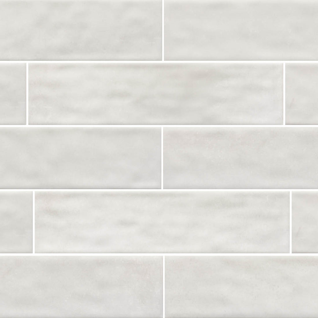 Vinton Off White Gloss Ceramic Subway Tile Sample 4"x16"