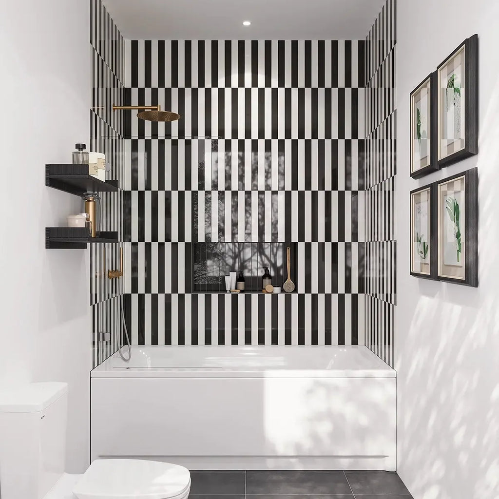 Viva Black 2x16 Ceramic Subway Tile | Tile Club