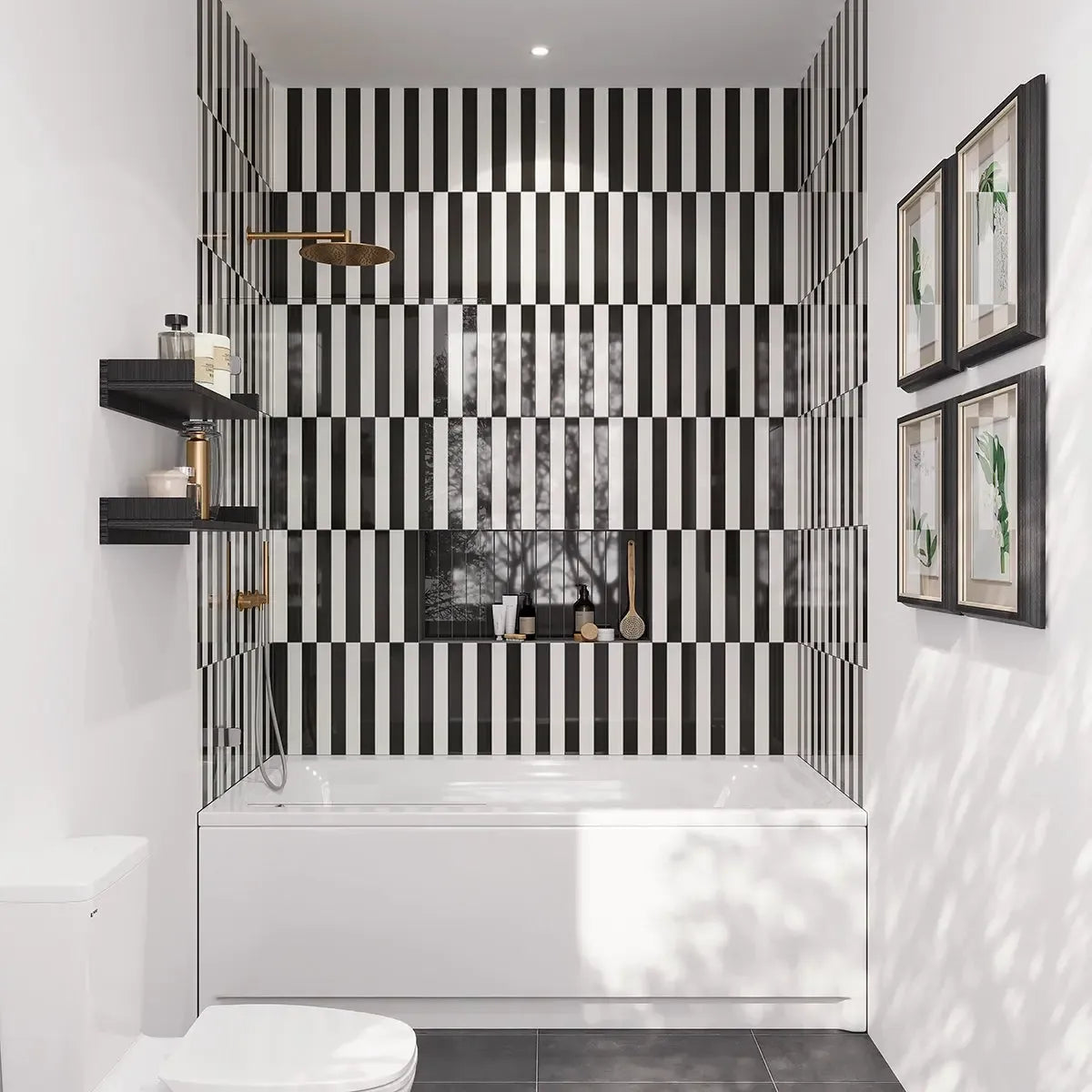 Viva Black 2x16 Ceramic Subway Tile | Tile Club