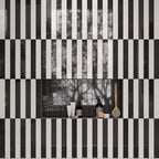 Viva Black and White 2x16 Ceramic Subway Tile