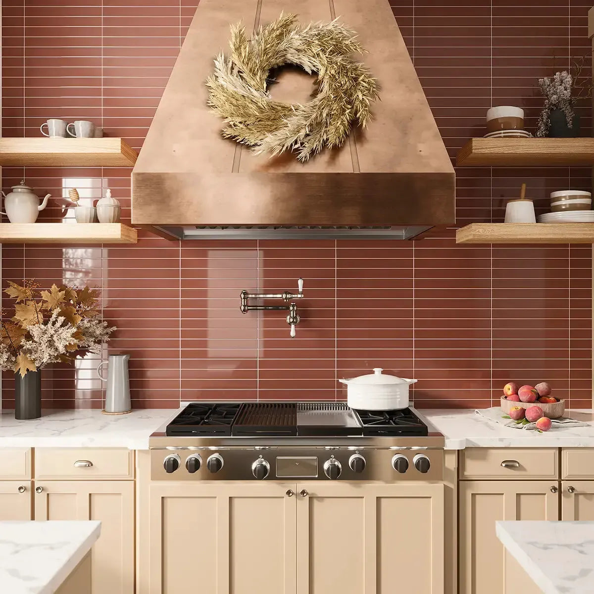 Viva Caramel 2x16 Ceramic Subway Tile | Tile Club