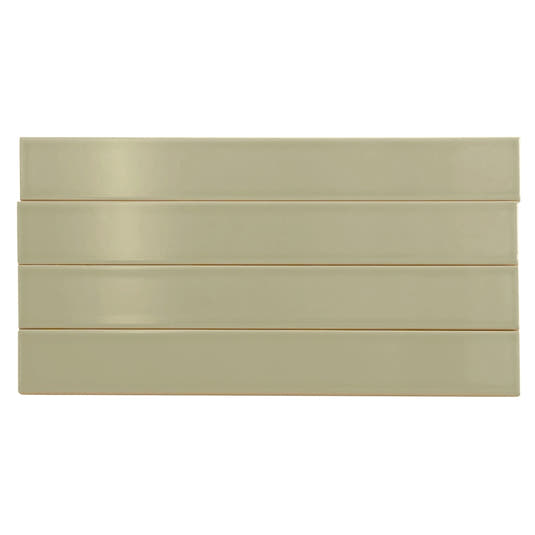 Viva Olive green ceramic subway tiles