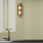 Viva Olive green ceramic subway tile kitchen backsplash