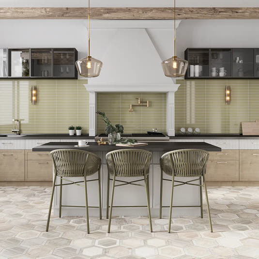 Viva Olive 2x16 Ceramic Subway Tile | Tile Club