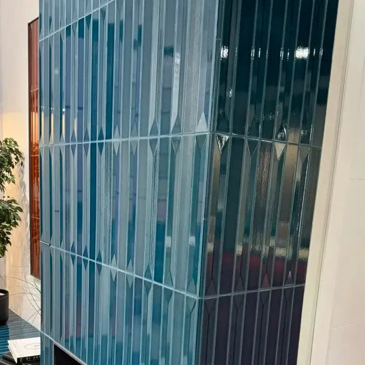 Viva Peak Teal 2x16 Ceramic Subway Tile | Tile Club