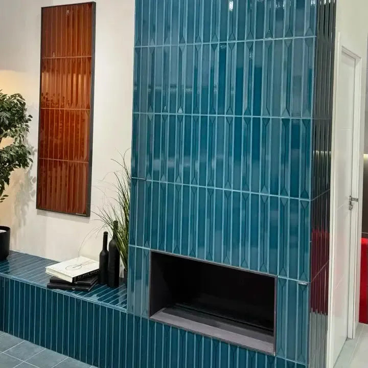 Viva Peak Teal 2x16 Ceramic Subway Tile | Tile Club