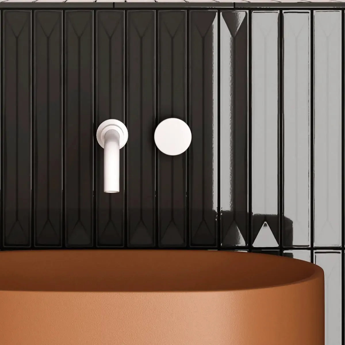 Viva Peak Black 2x16 Ceramic Subway Tile