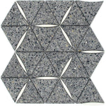 Gray and White Terrazzo Diamond Mosaic Tile