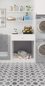 Weaving Flower Carrara & Thassos Marble Mosaic Tile | Tile Club