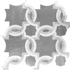 Weaving Flower Carrara & Thassos Marble Mosaic Tile